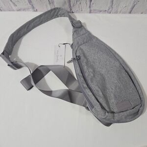 Vera Bradley Lighten Up Essential Compact Sling Bag Heather Gray MSRP $75